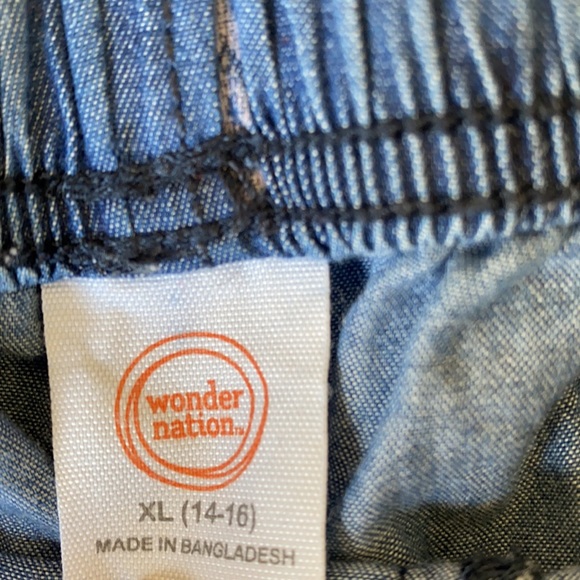 Wonder Nation girls shorts size XL (14-16) elastic waist - Picture 5 of 7